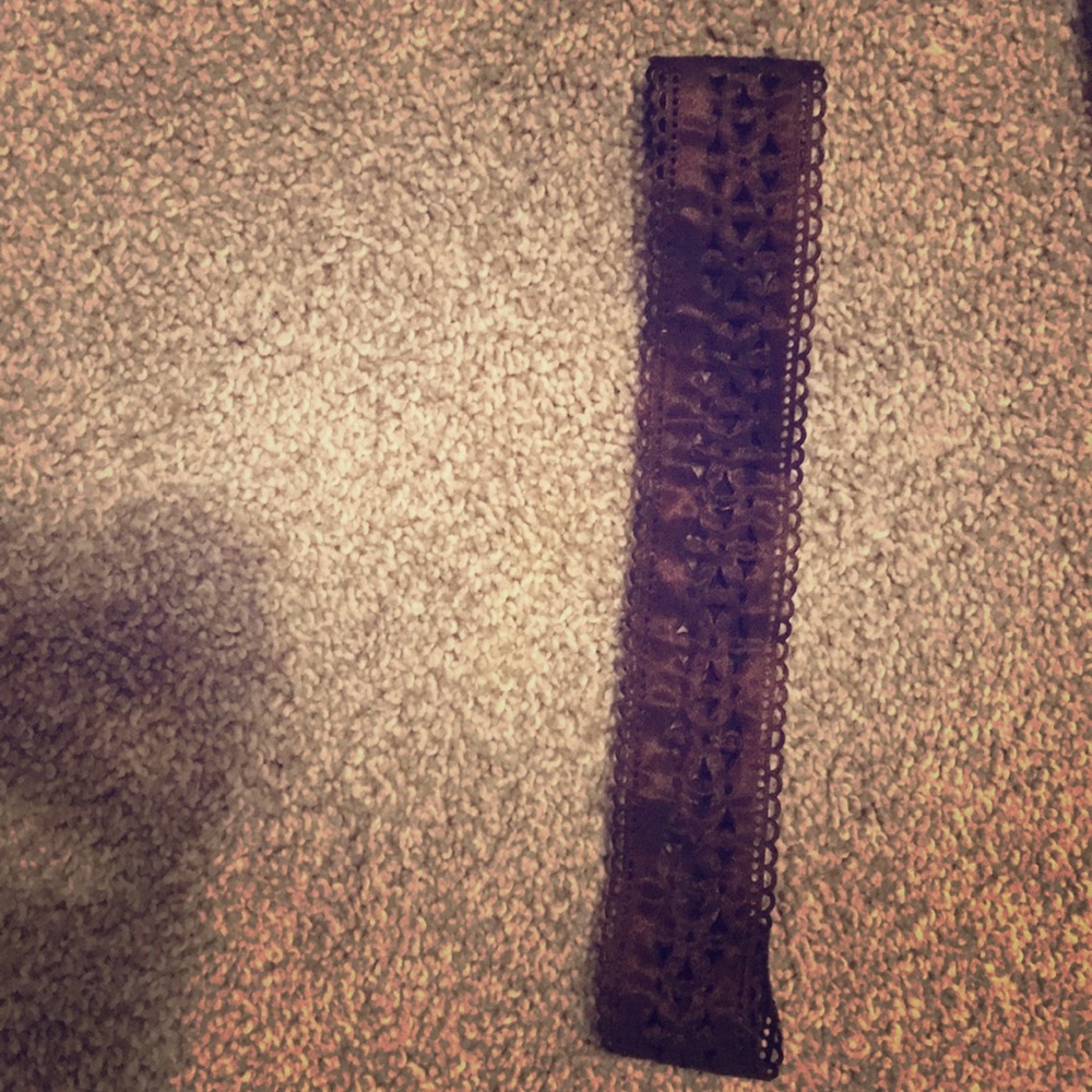 Brown satin headband
